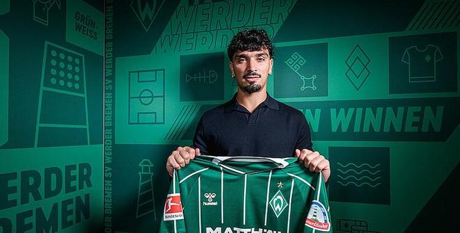 官方:不萊梅租借普埃爾塔斯至庫迪西亞中場